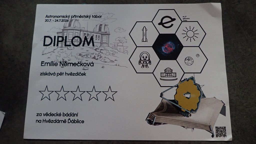 Vesmírný tábor na Hvězdárně
